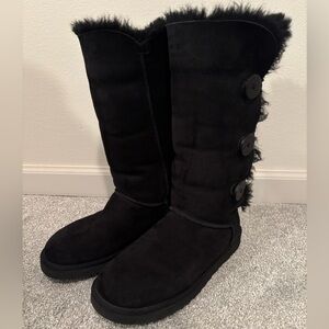 UGG Black Triple Bailey Button Boots